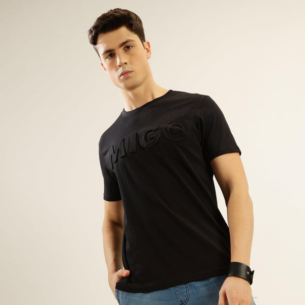 MIGO Mens's Crew Neck Black T-Shirt - MIGO