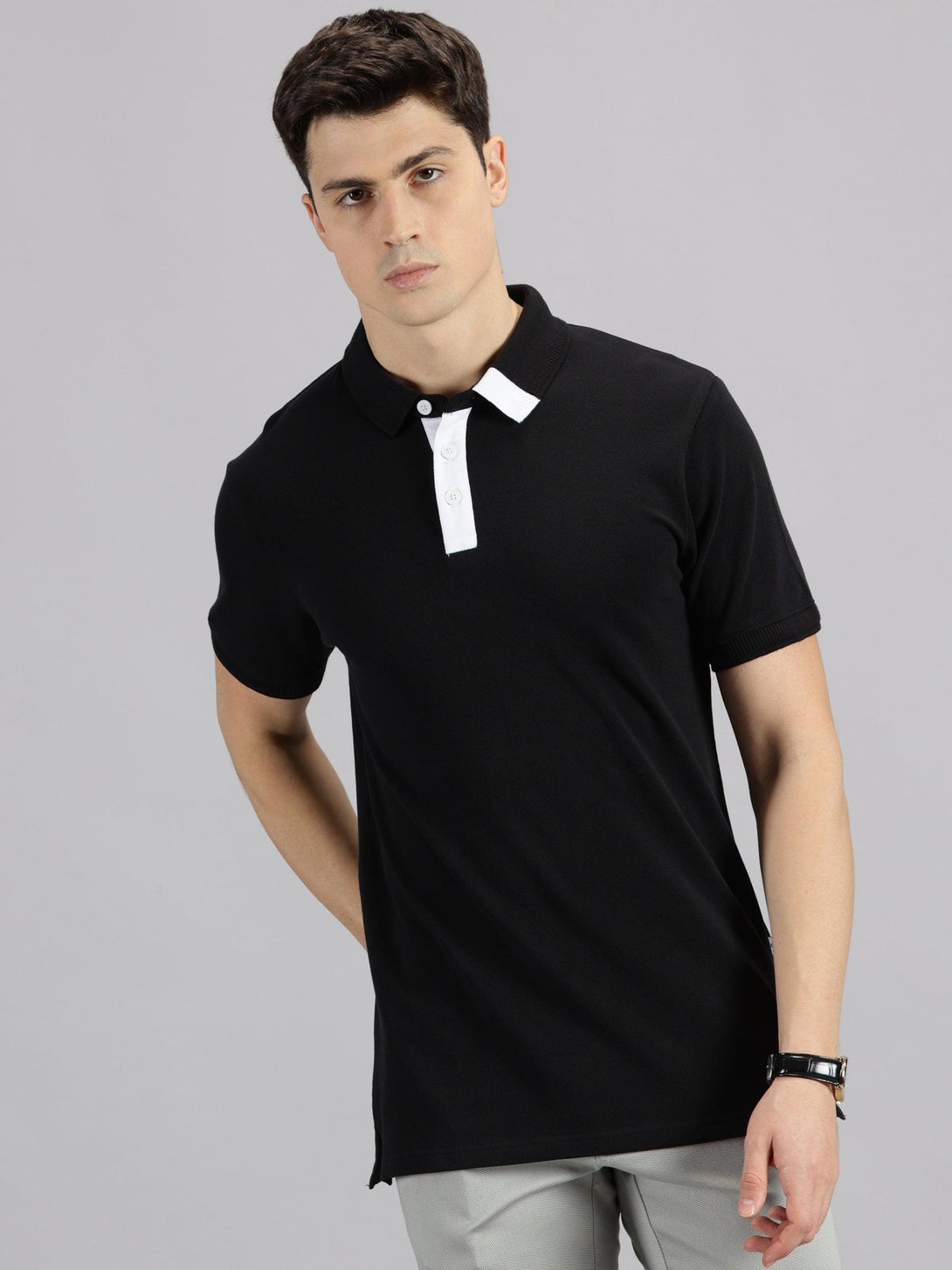 MIGO Men's Black Polo Half Sleeve - MIGO