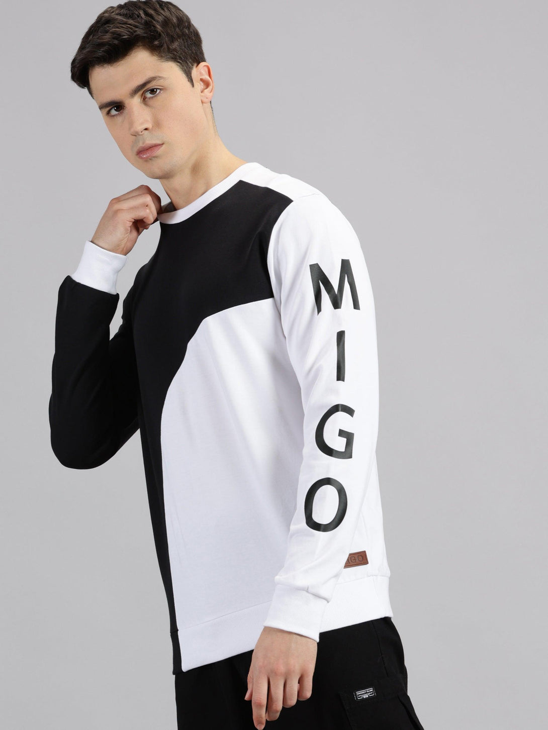 MIGO Men's Black & White Sweatshirt - MIGO