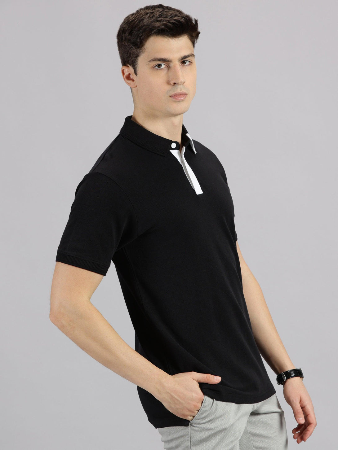 MIGO Men's Black Polo Half Sleeve - MIGO