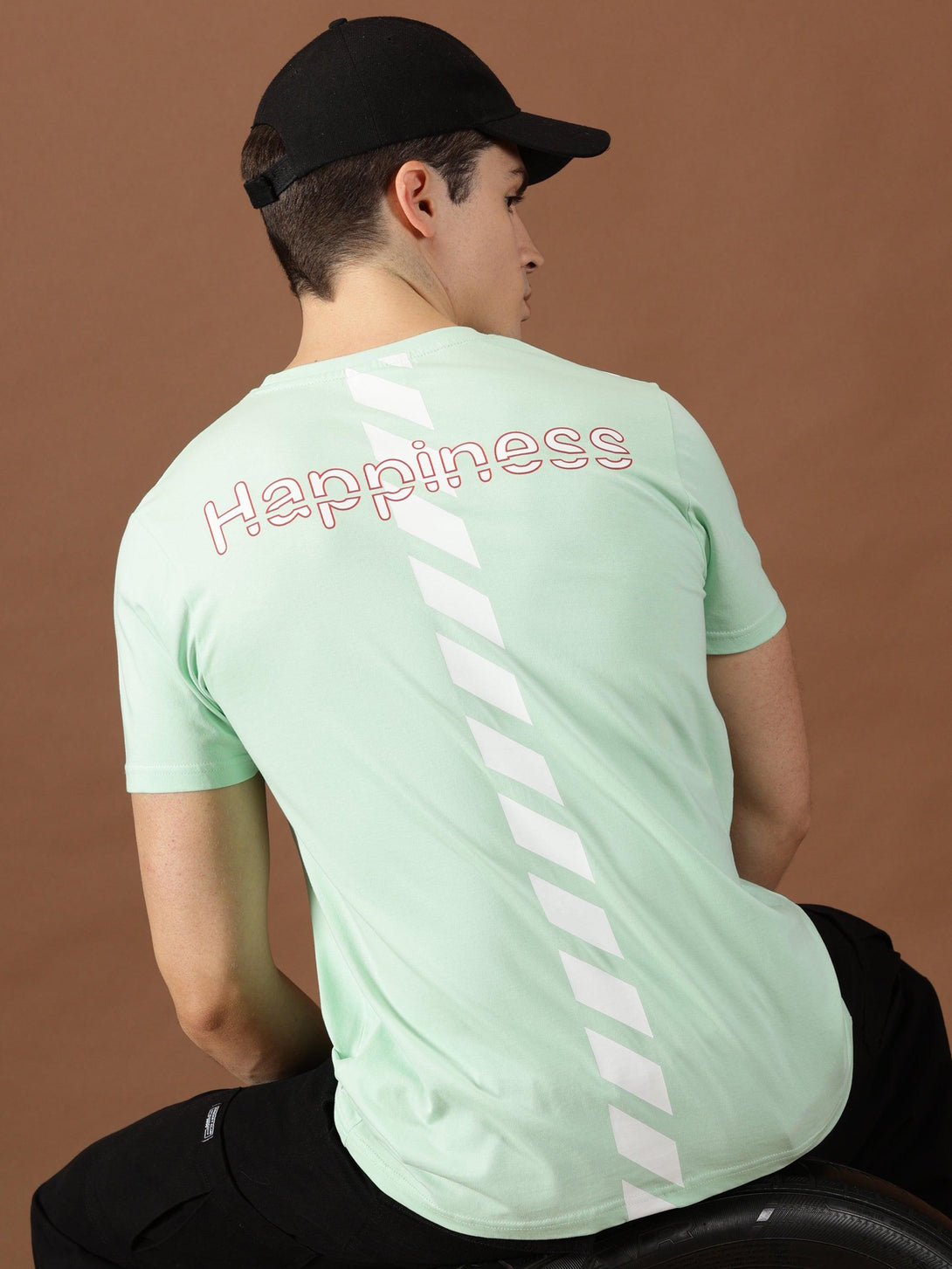 MIGO Men's Mint Green Crew Neck T-Shirt - MIGO