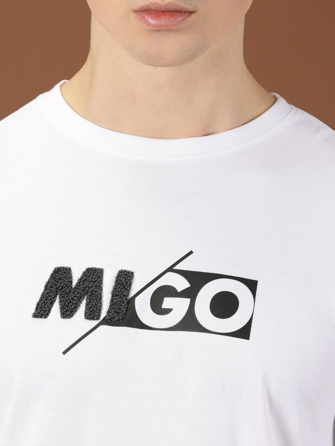 MIGO Men's White Crew Neck T-Shirt - MIGO