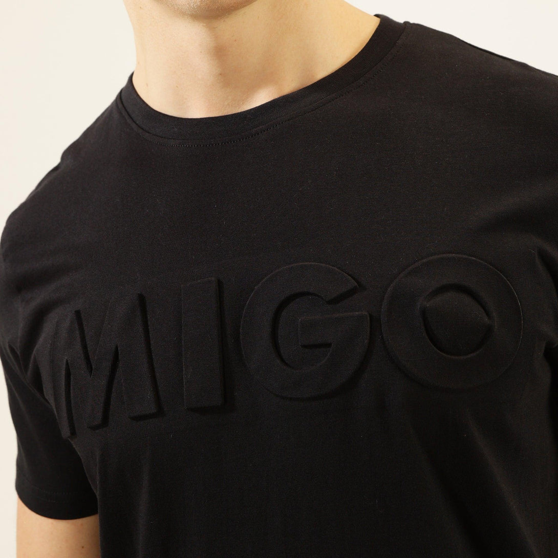 MIGO Mens's Crew Neck Black T-Shirt - MIGO